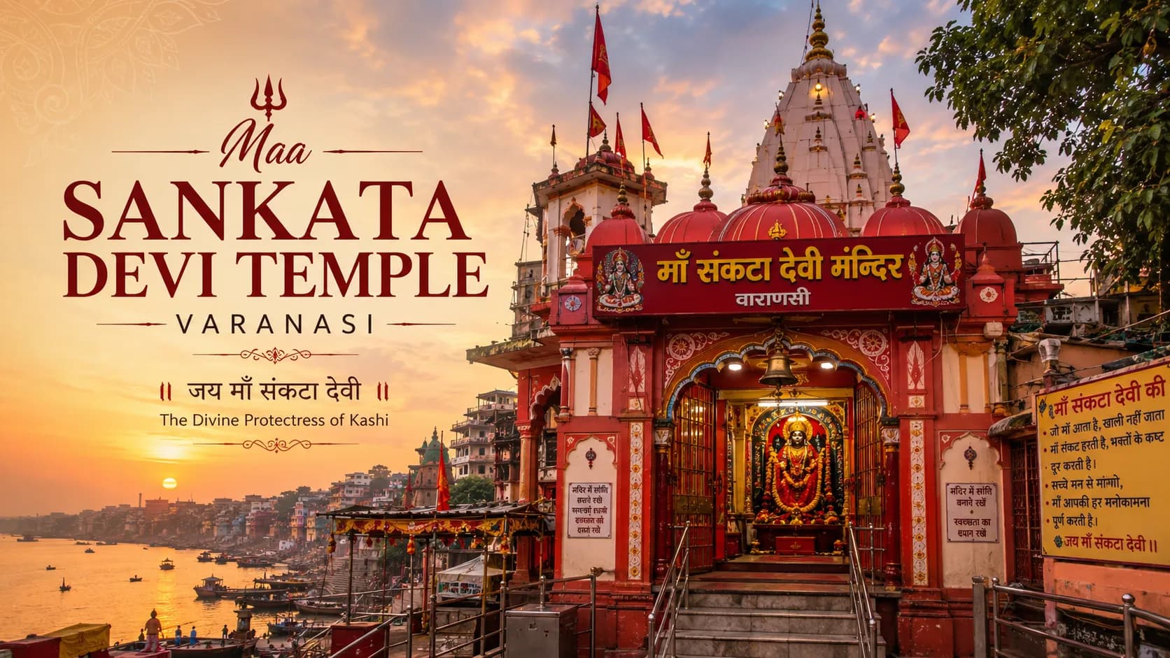 Maa Sankata Devi Temple Varanasi - The shrine above Scindia Ghat in the old city